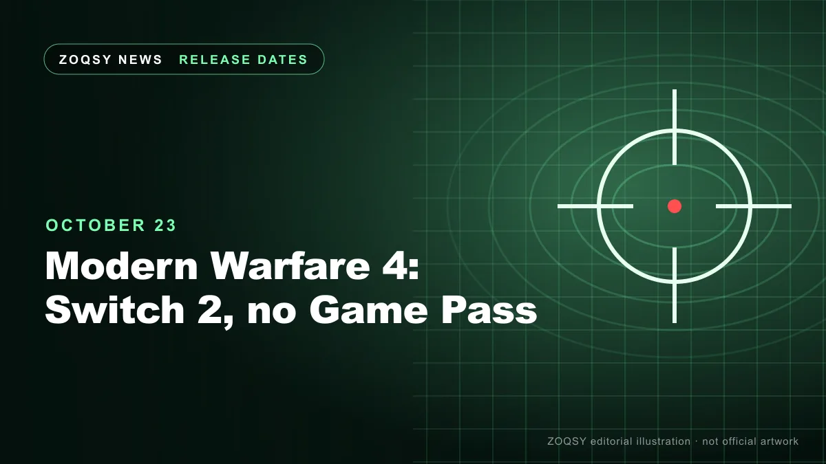 ZOQSY editorial illustration of an abstract targeting reticle over a map grid — not official Call of Duty artwork